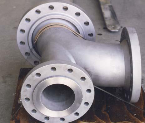 ITEM 1346_SPECIAL SS BLOW LINE DIGESTER FITTING LONG LIFE DESIGN REDESIGNED TO TAKE SPECIAL SLIP RING FLANGE FOR FIELD ALIGNMENT ISSUES