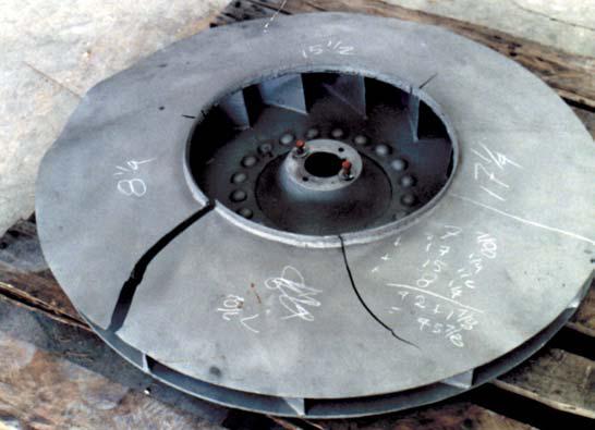 ITEM 1415_SUPER ALLOY FAN SHOWN BEFORE RESTORATION